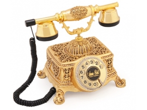 Şato Altın Varaklı Swarovski Taşlı Telefon Anna Bell